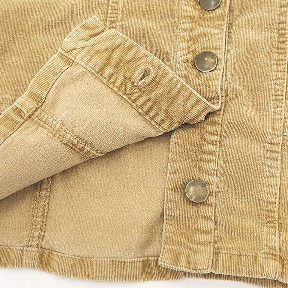 Altar'd State Button Distressed Corduroy Mini Skirt Womens Size Small Y2K Style - Picture 2 of 9